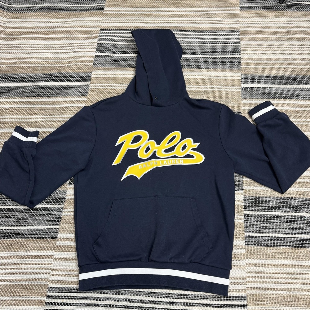 Polo‎ Ralph Lauren Hoodie Mens Small Navy Performance Logo Pullover Sweatshirt